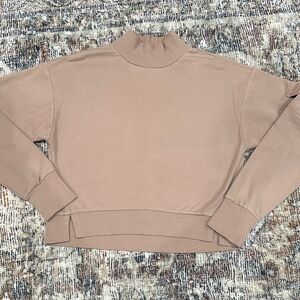 All in Motion Beige Mock Neck Top